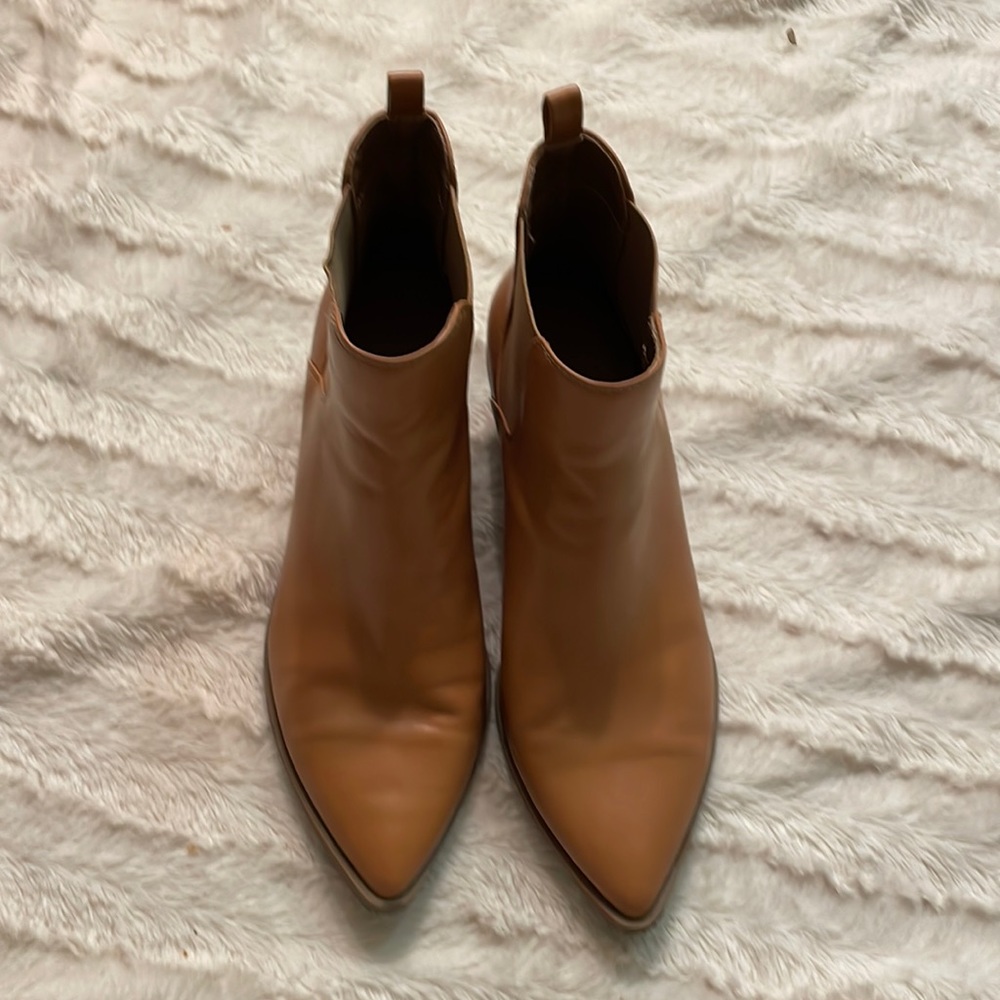 Camel colored ankle booties